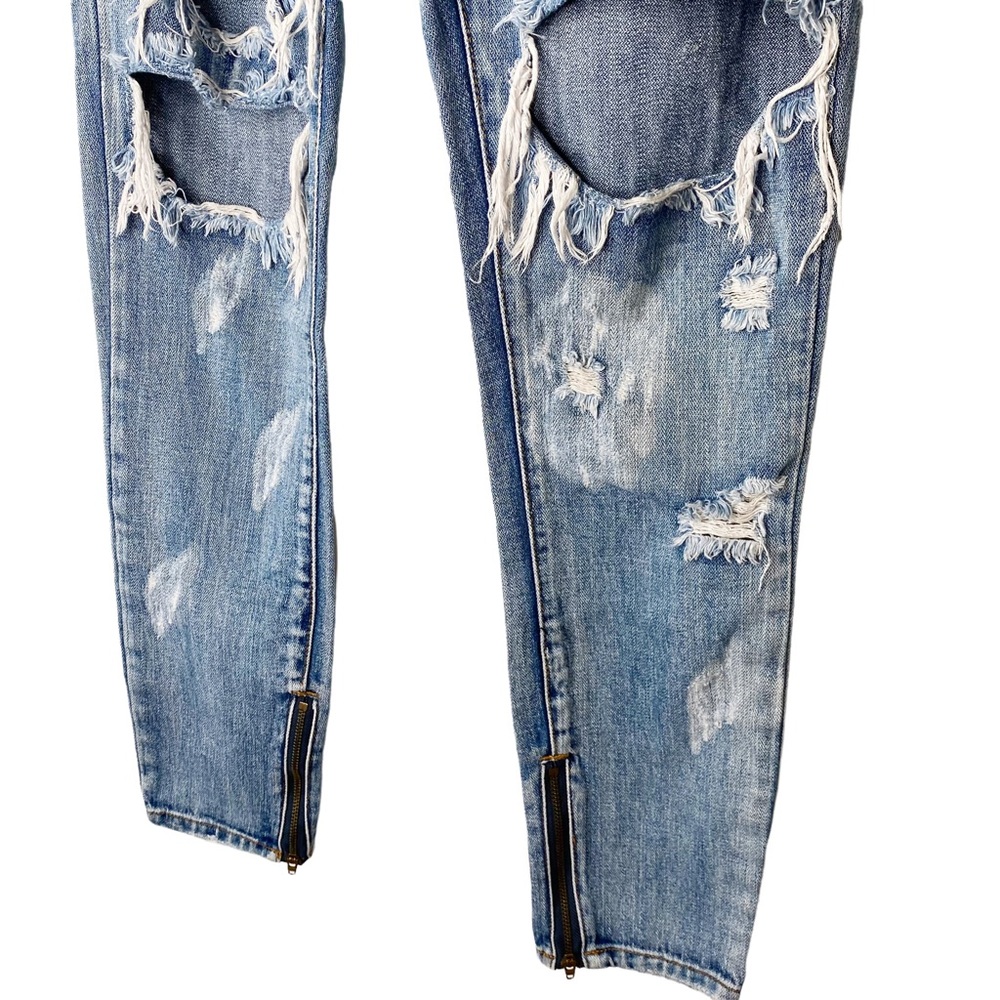ONE TEASPOON Trashed Freebirds in Cobain Distressed Zip
Ankle Jeans size 26 - Picture 7 of 16